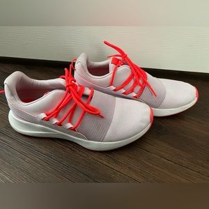 Under Armour Pink/Orange sneakers, size 9
